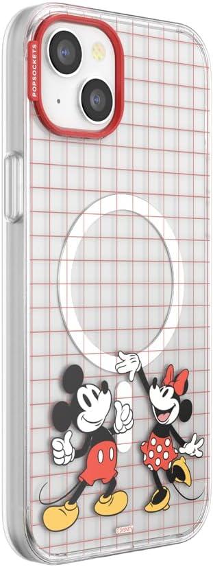imagePopSockets iPhone 16 Pro Case Compatible with MagSafe Phone Case for iPhone 16 Pro Wireless Charging Compatible Case Only Mickey Polka DotMod Mickey Minnie