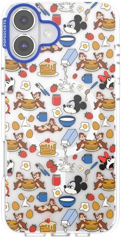 imagePopSockets iPhone 16 Pro Max Case Compatible with MagSafe Phone Case for iPhone 16 Pro Max Wireless Charging Compatible Case Only Mickey Polka DotMickeys Breakfast Buffet