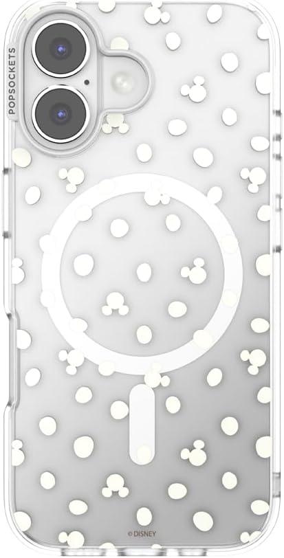 imagePopSockets iPhone 16 Pro Max Case Compatible with MagSafe Phone Case for iPhone 16 Pro Max Wireless Charging Compatible Case Only Mickey Polka DotMickey Polka Dot