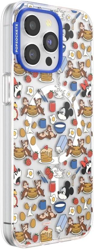 imagePopSockets iPhone 16 Pro Max Case Compatible with MagSafe Phone Case for iPhone 16 Pro Max Wireless Charging Compatible Case Only Mickey Polka DotMickeys Breakfast Buffet