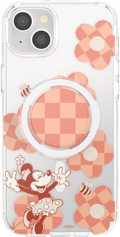 imagePopSockets iPhone 16 Pro Max Case Compatible with MagSafe Phone Case for iPhone 16 Pro Max Wireless Charging Compatible Case Only Mickey Polka DotMinnie Checker Flower