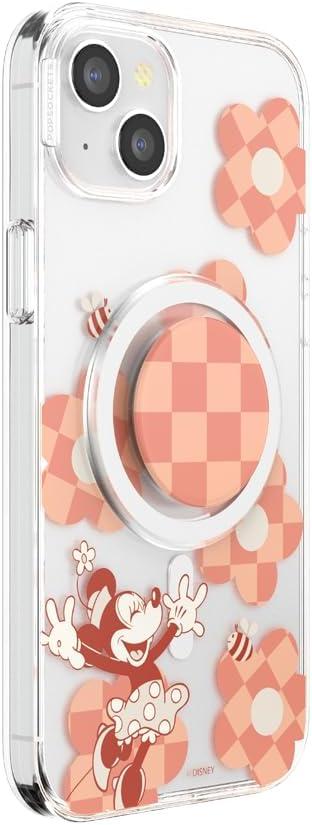 imagePopSockets iPhone 16 Pro Max Case Compatible with MagSafe Phone Case for iPhone 16 Pro Max Wireless Charging Compatible Case Only Mickey Polka DotMinnie Checker Flower