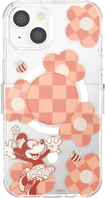 imagePopSockets iPhone 16 Pro Max Case Compatible with MagSafe Phone Case for iPhone 16 Pro Max Wireless Charging Compatible Case Only Mickey Polka DotMinnie Checker Flower