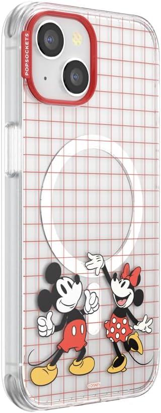 imagePopSockets iPhone 16 Pro Max Case Compatible with MagSafe Phone Case for iPhone 16 Pro Max Wireless Charging Compatible Case Only Mickey Polka DotMod Mickey Minnie