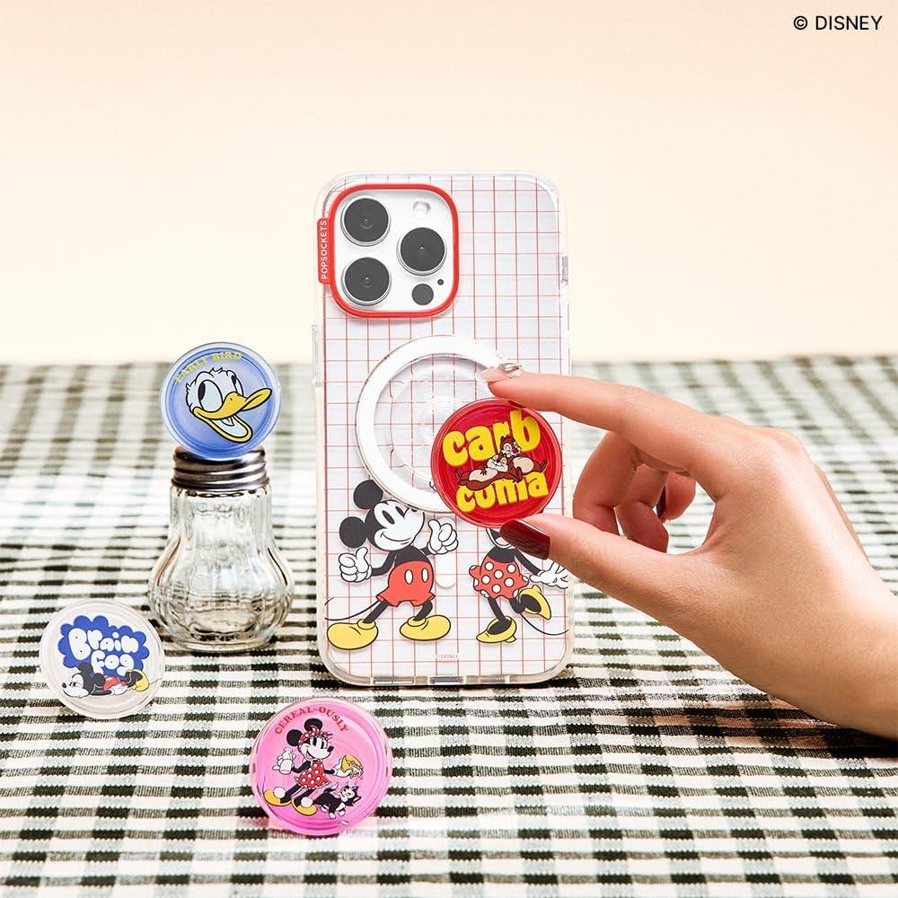 imagePopSockets iPhone 16 Pro Max Case Compatible with MagSafe Phone Case for iPhone 16 Pro Max Wireless Charging Compatible Case Only Mickey Polka DotMod Mickey Minnie