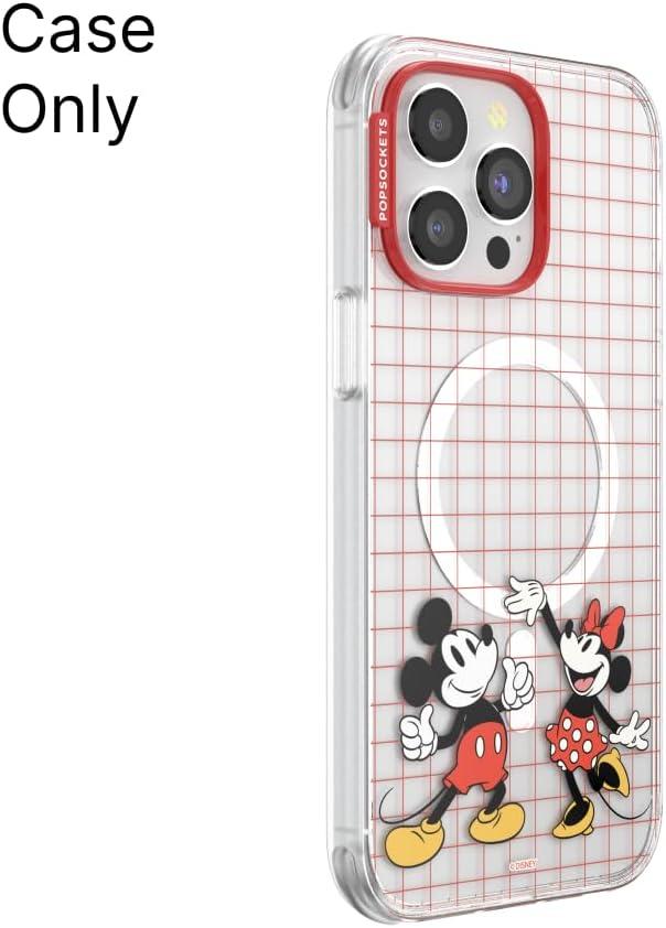 imagePopSockets iPhone 16 Pro Max Case Compatible with MagSafe Phone Case for iPhone 16 Pro Max Wireless Charging Compatible Case Only Mickey Polka DotMod Mickey Minnie