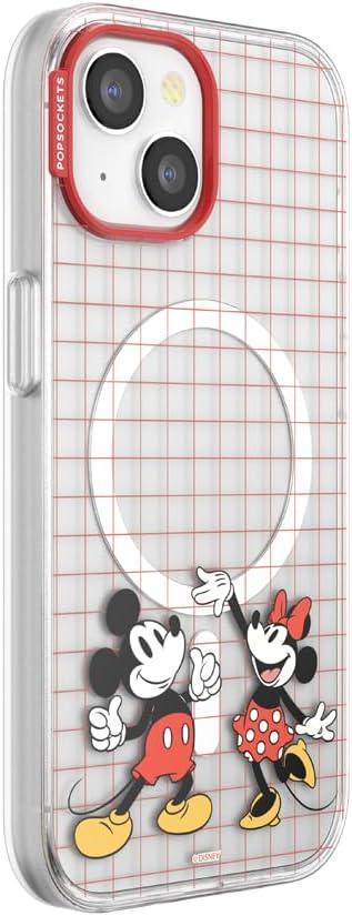 imagePopSockets iPhone 16 Pro Max Case Compatible with MagSafe Phone Case for iPhone 16 Pro Max Wireless Charging Compatible Case Only Mickey Polka DotMod Mickey Minnie