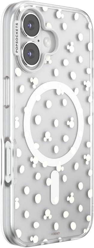 imagePopSockets iPhone 17 Pro Phone Case Compatible with MagSafe for iPhone 17 Pro Wireless Charging Compatible Case Only Mod Mickey amp MinnieMickey Polka Dot
