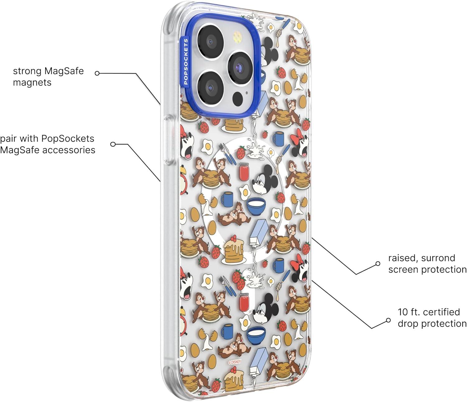 imagePopSockets iPhone 17 Pro Phone Case Compatible with MagSafe for iPhone 17 Pro Wireless Charging Compatible Case Only Mod Mickey amp MinnieMickeys Breakfast Buffet