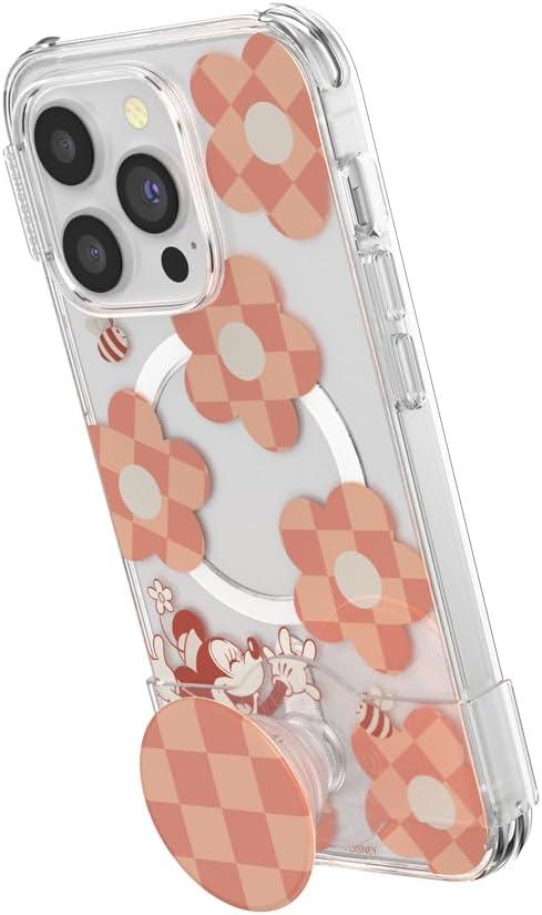 imagePopSockets iPhone 17 Pro Phone Case Compatible with MagSafe for iPhone 17 Pro Wireless Charging Compatible Case Only Mod Mickey amp MinnieMinnie Checker Flower