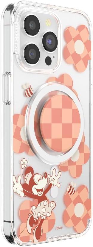 imagePopSockets iPhone 17 Pro Phone Case Compatible with MagSafe for iPhone 17 Pro Wireless Charging Compatible Case Only Mod Mickey amp MinnieMinnie Checker Flower