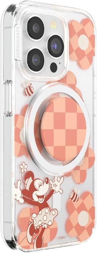 imagePopSockets iPhone 17 Pro Phone Case Compatible with MagSafe for iPhone 17 Pro Wireless Charging Compatible Case Only Mod Mickey amp MinnieMinnie Checker Flower