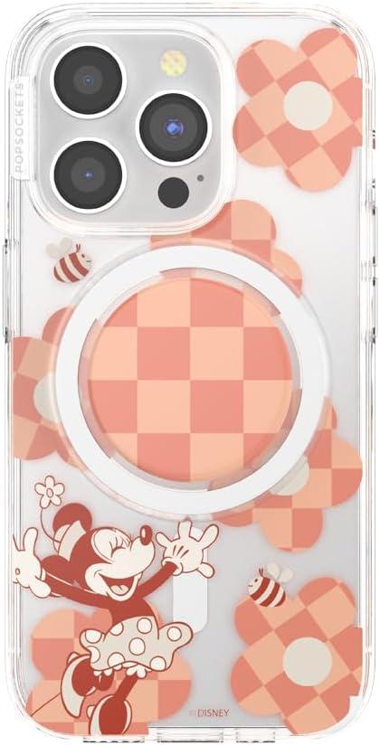 imagePopSockets iPhone 17 Pro Phone Case Compatible with MagSafe for iPhone 17 Pro Wireless Charging Compatible Case Only Mod Mickey amp MinnieMinnie Checker Flower
