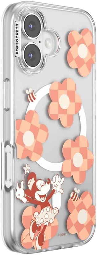 imagePopSockets iPhone 17 Pro Phone Case Compatible with MagSafe for iPhone 17 Pro Wireless Charging Compatible Case Only Mod Mickey amp MinnieMinnie Checker Flower