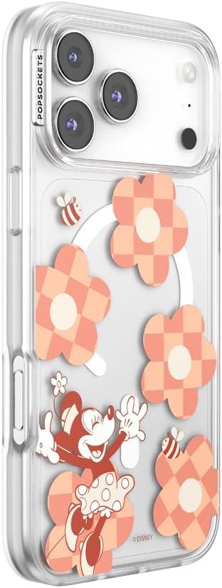 imagePopSockets iPhone 17 Pro Phone Case Compatible with MagSafe for iPhone 17 Pro Wireless Charging Compatible Case Only Mod Mickey amp MinnieMinnie Checker Flower
