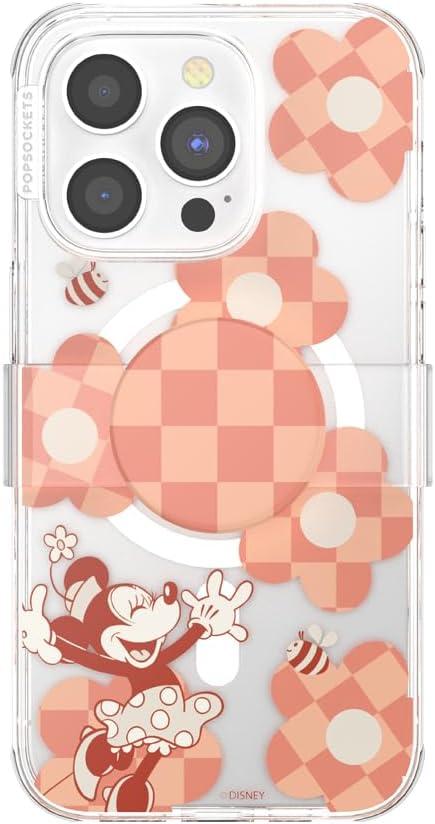 imagePopSockets iPhone 17 Pro Phone Case Compatible with MagSafe for iPhone 17 Pro Wireless Charging Compatible Case Only Mod Mickey amp MinnieMinnie Checker Flower