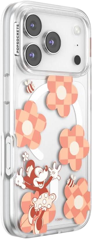imagePopSockets iPhone 17 Pro Phone Case Compatible with MagSafe for iPhone 17 Pro Wireless Charging Compatible Case Only Mod Mickey amp MinnieMinnie Checker Flower