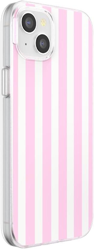 imagePopSockets iPhone 17 Pro Phone Case Compatible with MagSafe for iPhone 17 Pro Wireless Charging Compatible Case Only Pasta PastaClub Stripe Pink