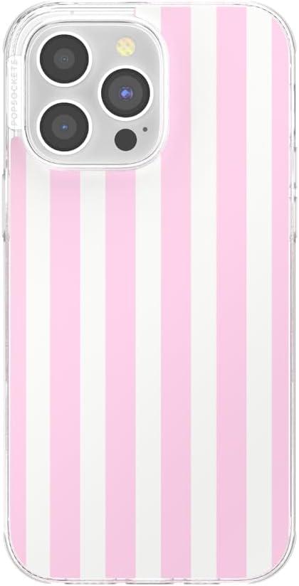 imagePopSockets iPhone 17 Pro Phone Case Compatible with MagSafe for iPhone 17 Pro Wireless Charging Compatible Case Only Pasta PastaClub Stripe Pink