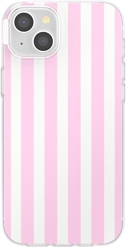 imagePopSockets iPhone 17 Pro Phone Case Compatible with MagSafe for iPhone 17 Pro Wireless Charging Compatible Case Only Pasta PastaClub Stripe Pink