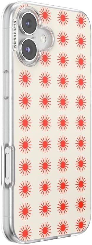 imagePopSockets iPhone 17 Pro Phone Case Compatible with MagSafe for iPhone 17 Pro Wireless Charging Compatible Case Only Pasta PastaWestern Sun