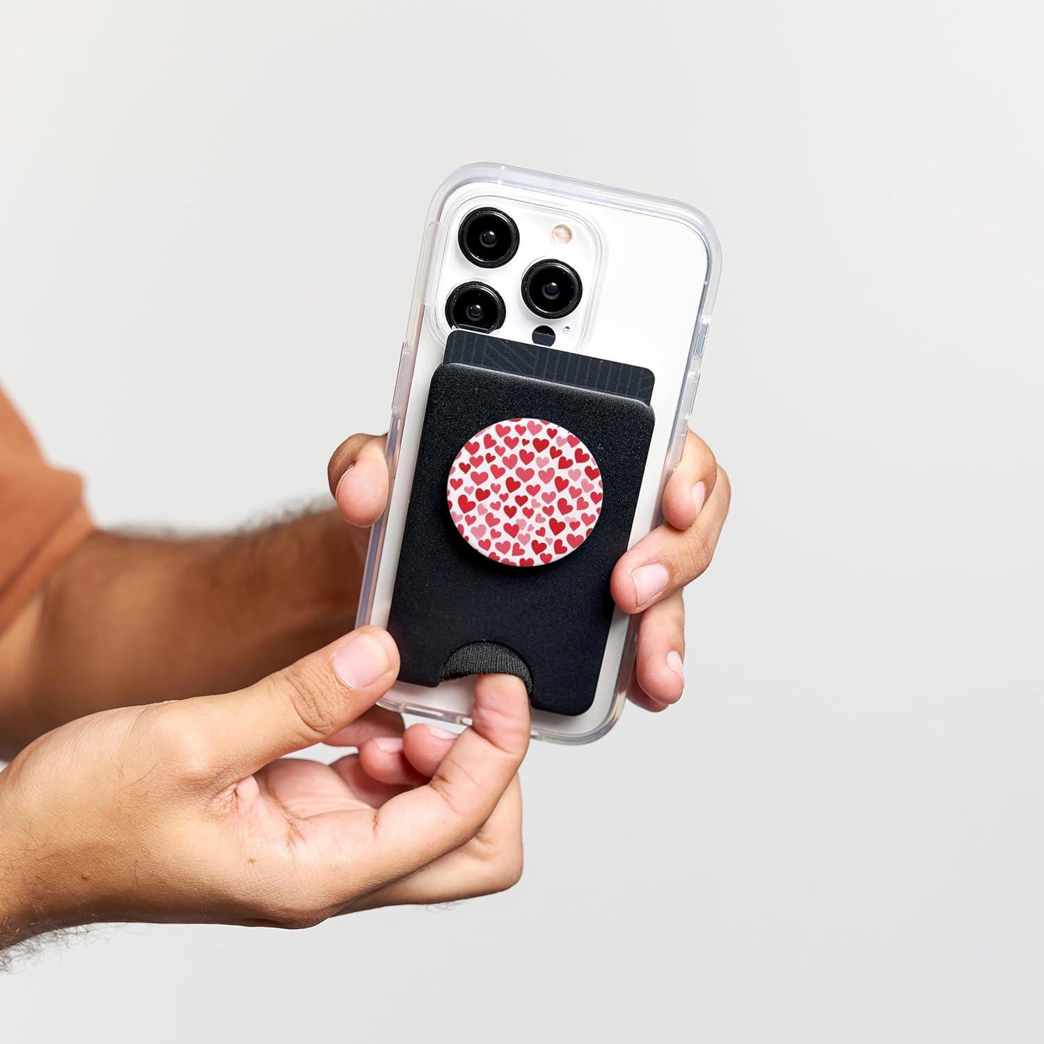 imageRed Hearts PopSockets Adhesive PopGripMagnetic PopWallet