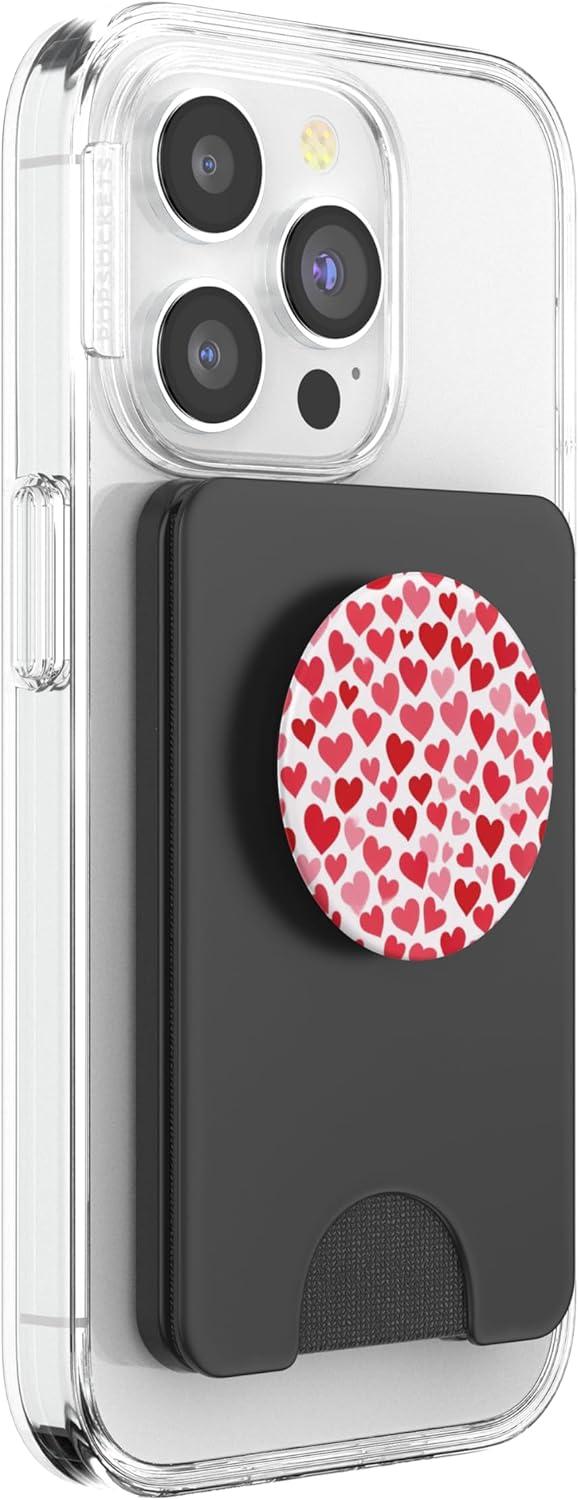 imageRed Hearts PopSockets Adhesive PopGripMagnetic PopWallet