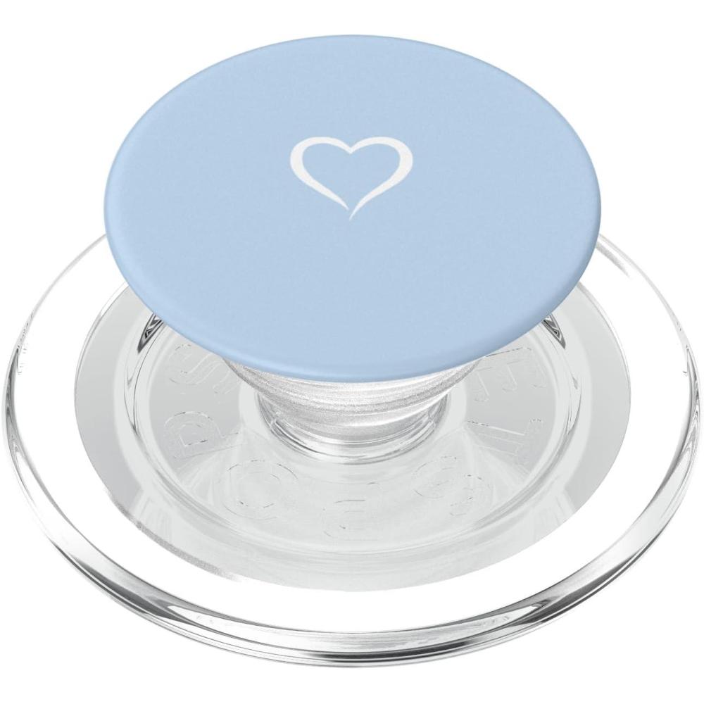 imageBaby BluePastel Blue Hand Drawn Heart Love Minimalist PopSockets PopGrip for MagSafeMagnetic PopGrip