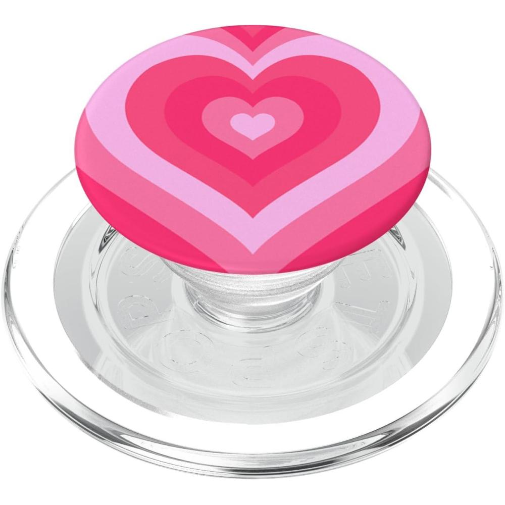 imageCute Pink Latte Love Coffee Heart Pattern Stylish Girly PopSockets Adhesive PopGripMagnetic PopGrip