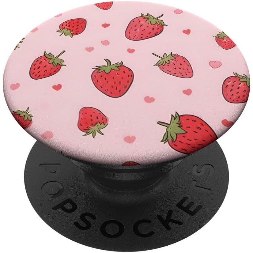 imageCute Pink Strawberry PopSockets Adhesive PopGripAdhesive PopGrip