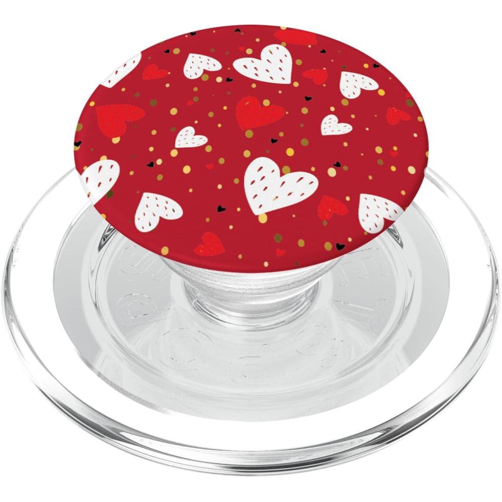 imageCute Valentines Day Hearts Day Cupid Love PopSockets MagSafe PopGrip for iPhoneMagSafe