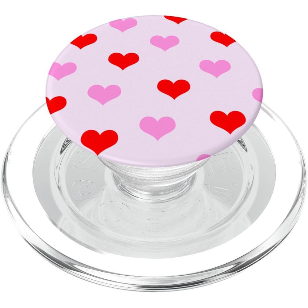 imageHeart Pattern Valentines Day PopSockets Adhesive PopGripMagnetic PopGrip