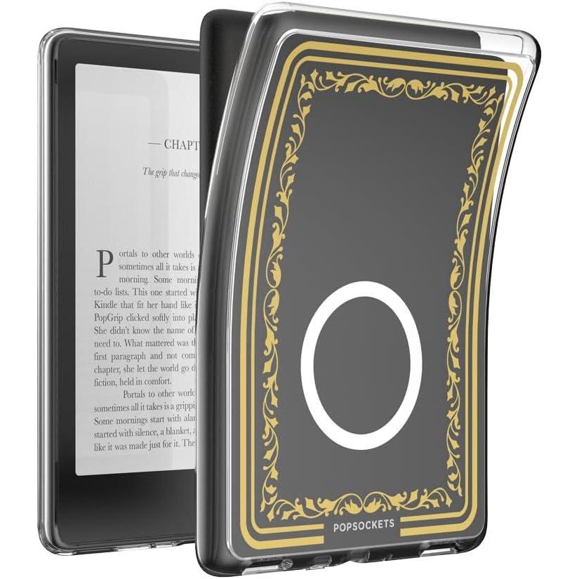 imagePopSockets Kindle Paperwhite 2021 Case 11th Gen 68 amp Signature Edition  Slim Protective Cover with Builtin MagSafeCompatible Ring for MagSafe PopGrip EReader Accessory  Old Book