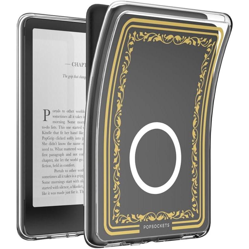 imagePopSockets Kindle Paperwhite Case 12th Gen 7 202425 Signature Edition amp Colorsoft Slim Protective Cover with Builtin MagSafe Ring for MagSafe PopGrip EReader Accessory Old Book