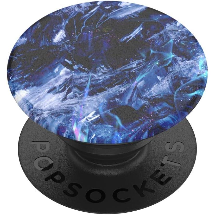 imagePopSockets Phone Grip with Expanding Kickstand Adhesive Grip Black IceGeometric