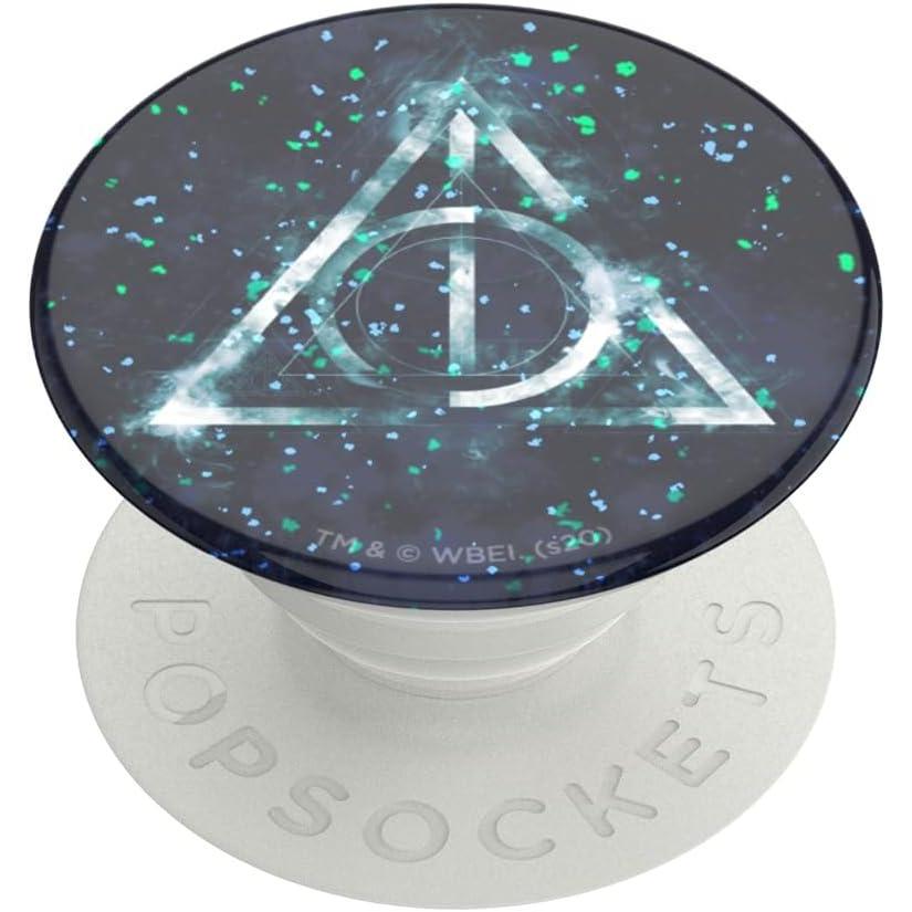 imagePopSockets Phone Grip with Expanding Kickstand Adhesive Grip  Glitter Deathly HallowsGlitter Deathly Hallows
