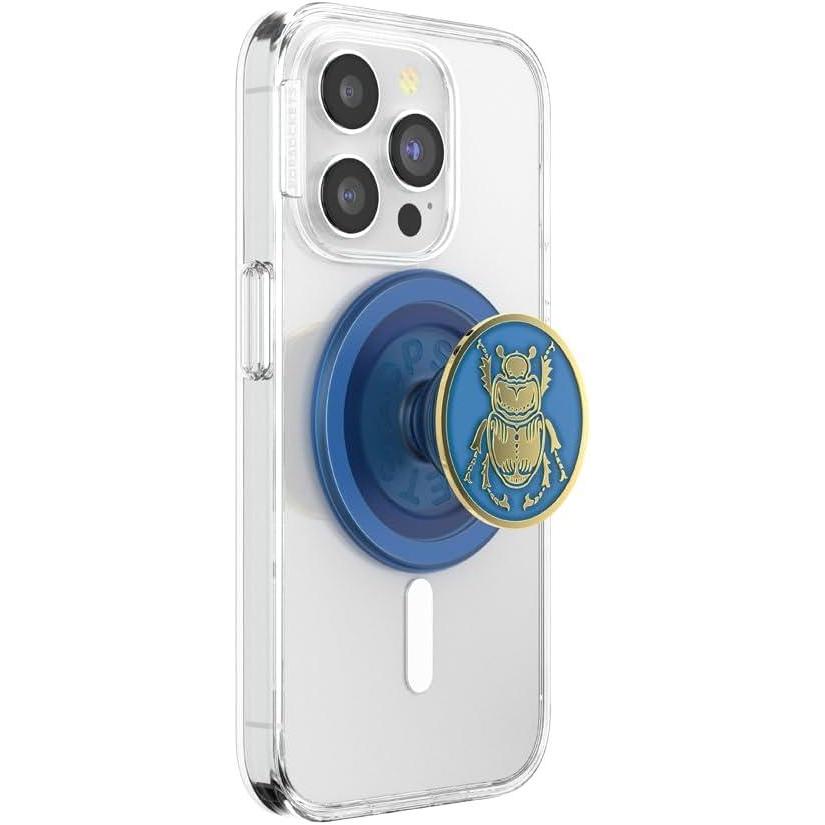 imagePopSockets Phone Grip with Expanding Kickstand Adhesive Grip  Neo NoirEnamel Scarab
