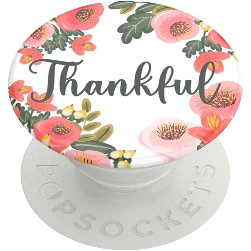 imagePopSockets Phone Grip with Expanding Kickstand Adhesive Grip Thankful