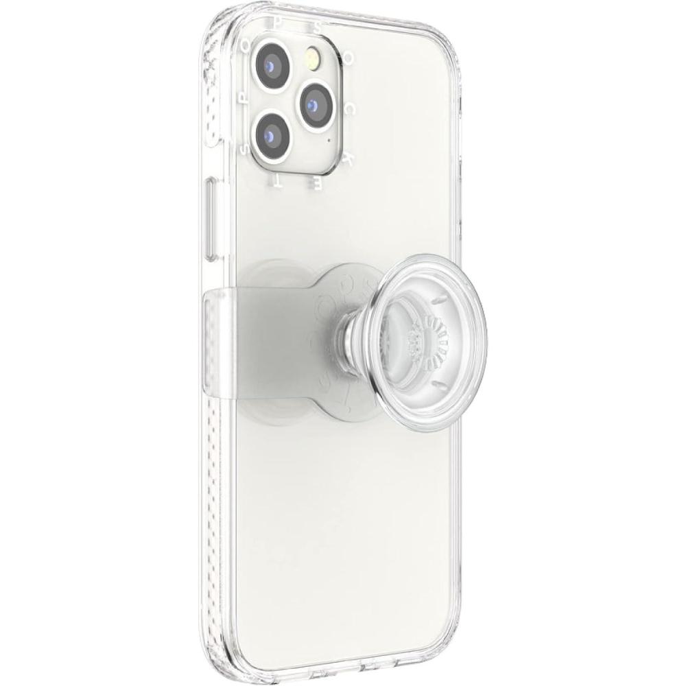 imagePopSockets iPhone 12 12 Pro Case with Repositionable Slide Grip and Compatible with MagSafe AbstractClear