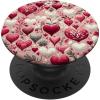 imageFestive Elegance gifts Enchanting Hearts Romantic Valentines Day Love PopSockets Standard PopGrip Black 260027Adhesive PopGrip