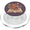 imageFlower Book Reading Books Flowers Grow from Book PopSockets Adhesive PopGripMagnetic PopGrip