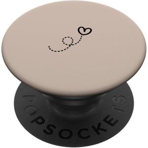 Heart Minimalist Doodle Valentines Love Girls PopSockets Adhesive PopGrip(Adhesive PopGrip)