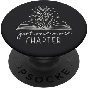 Just One More Chapter Floral Book Lover Reading Design PopSockets Adhesive PopGrip(Adhesive PopGrip)