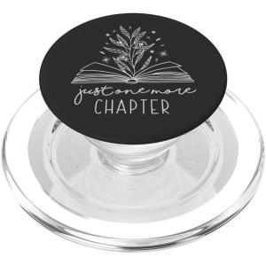 Just One More Chapter Floral Book Lover Reading Design PopSockets Adhesive PopGrip(Magnetic PopGrip)