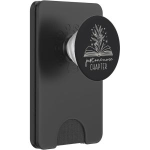Just One More Chapter Floral Book Lover Reading Design PopSockets Adhesive PopGrip(Magnetic PopWallet)