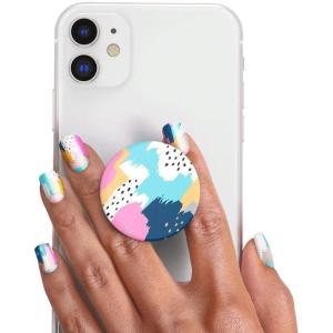 PopSockets 30 Gel Nails and Matching PopGrip with Swappable Top for Phones and Tablets – Painterly Pastels