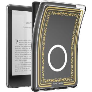 PopSockets Kindle Paperwhite 2021 Case (11th Gen, 6.8”) & Signature Edition – Slim Protective Cover with Built-in MagSafe-Compatible Ring for MagSafe PopGrip, E-Reader Accessory – Old Book