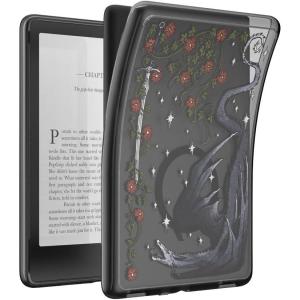 PopSockets Kindle Paperwhite 2021 Case (11th Gen, 6.8”) & Signature Edition – Slim Protective Cover with Built-in MagSafe-Compatible Ring for MagSafe PopGrip, E-Reader Accessory – Dragon Sterling