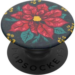 ​​​​PopSockets Phone Grip with Expanding Kickstand, Adhesive Grip – Poinsettia Single