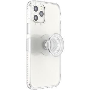 PopSockets iPhone 12/ 12 Pro Case with Repositionable Slide Grip and Compatible with MagSafe -Abstract(Clear)